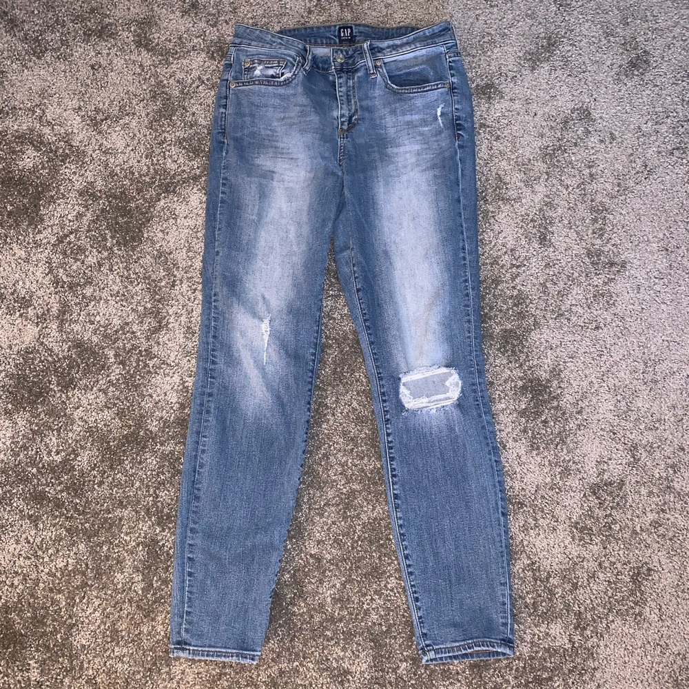 Gap Mid Rise Curvy True Skinny Medium Wash Size 30